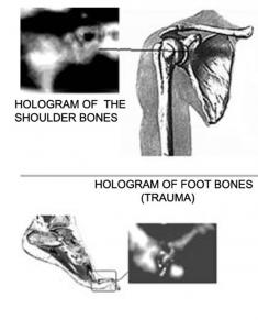 Holograms shoulder foot